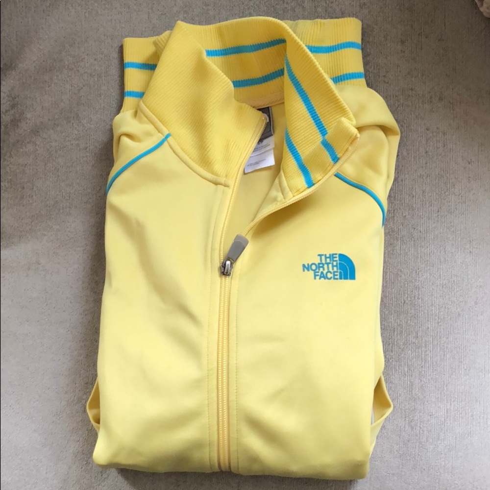 Yellow The North Face zip up size small